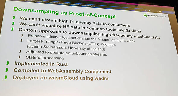 工作機械から発生するデータをダウンサンプリングして利用