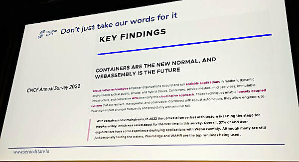 CNCFの2022年のリサーチでもWASMが未来であると紹介