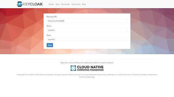 図12：サンプルアプリケーションの設定画面