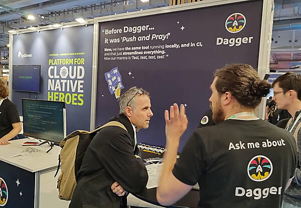 Daggerのブース。最小の規模ながら注目を集めていた