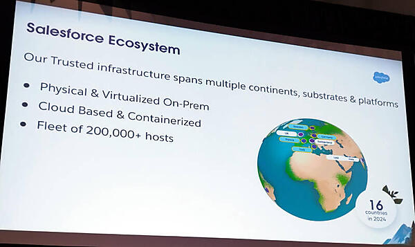 ここで保持するサーバー約20万台を紹介。16ヶ国にデータセンターを展開中