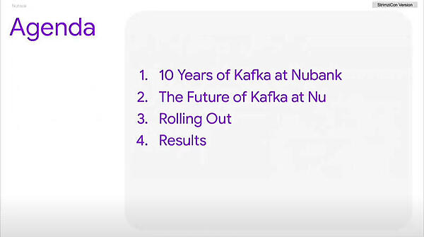 過去10年間のNubankでのKafkaについて解説するというセッション