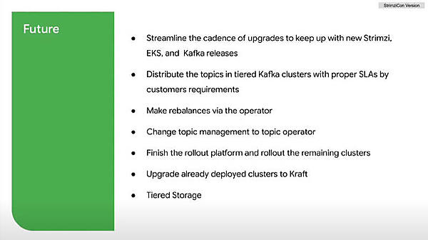 未来に関するスライド。KRaftを既に実装中