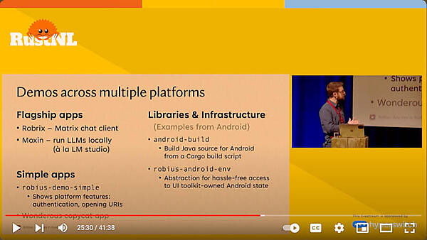 さまざまなマルチプラットフォームアプリケーションのデモを紹介