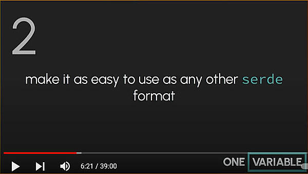 serdeのデータフォーマットと同じ使い勝手を提供する