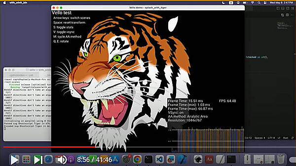 2次元の描画ベンチマークを実行