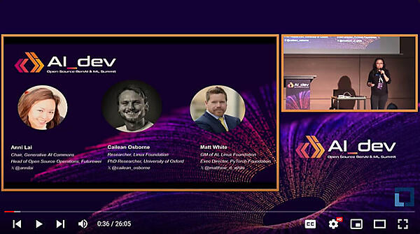 MOFの解説セッション。登壇者はLF AI＆Data Foundationのメンバーだ