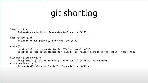 git shortlogでは不十分