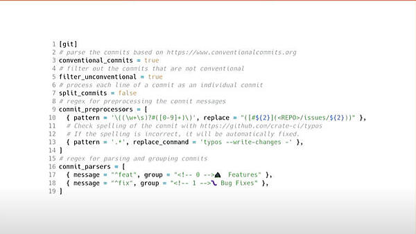 構成ファイルの内容を説明