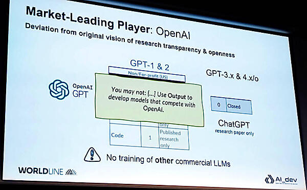特に問題なのは利用に関してOpenAIと競合することを禁止する条項が入ったこと