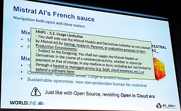 Mistral AIについてはパブリッククラウドベンダーがマネタイズしないように制約を追加
