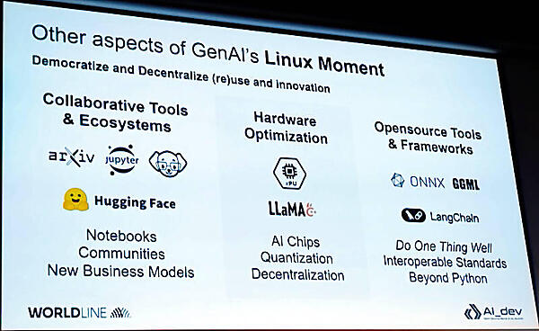 Linuxと同様にエコシステムが拡大している生成型AI