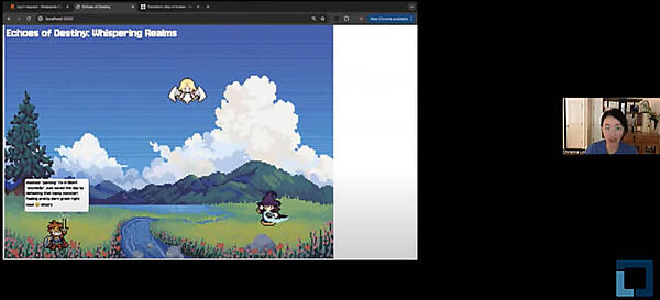 ゲーム上のキャラクターが対話を行うデモ