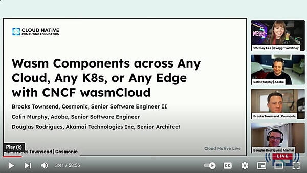 動画に参加したCosmonic、Adobe、Akamaiの3名のエンジニア