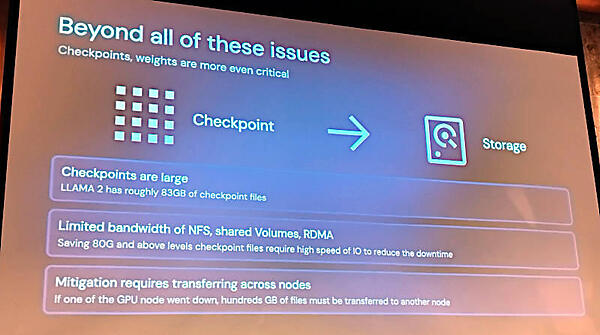 学習データのチェックポイントファイルが巨大になる問題を説明