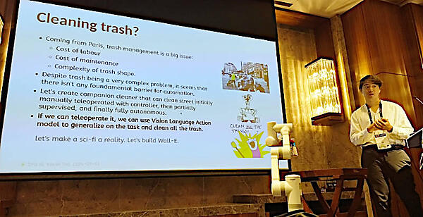 パリの路上のごみを収集するロボットへの応用も期待