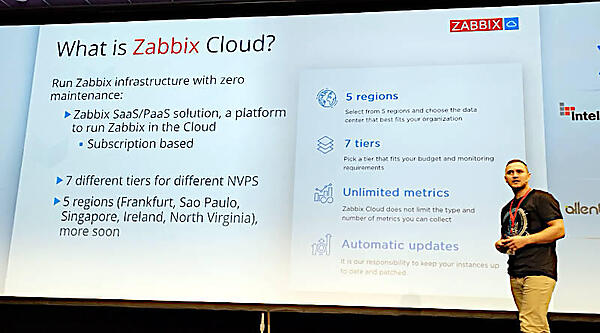 Zabbix Cloudを解説するLamberts氏