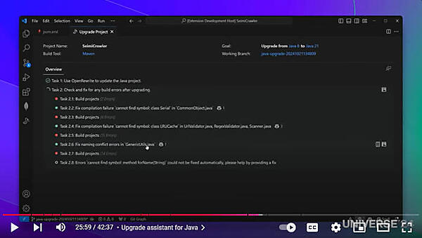 Javaをアップグレードするための面倒な手順をCopilotがアシストする機能