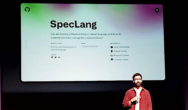 実験的に開発された自然言語で仕様を書くとコードを生成するSpecLang