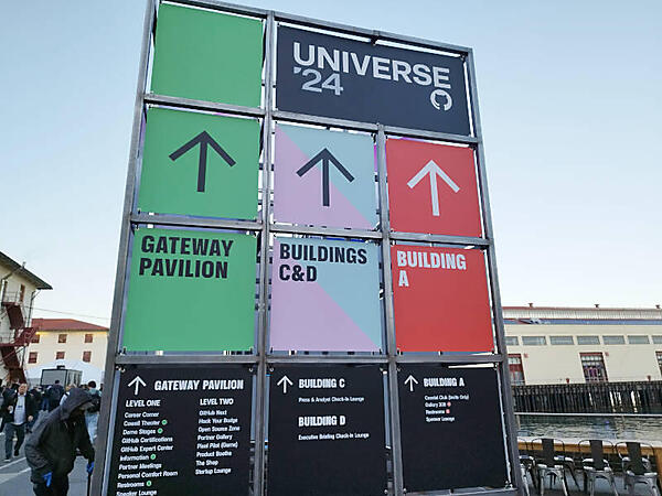 会場の案内板もおしゃれ