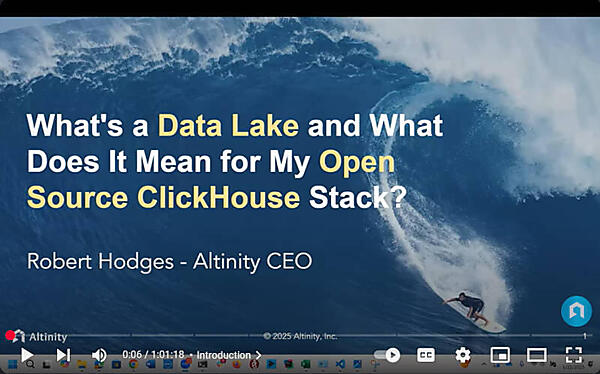「データレイクとは何か？ それがClickHouseとどう関係するのか？」という動画