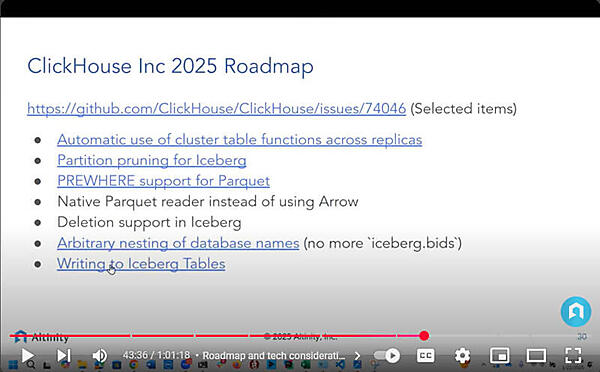 ClickHouse Inc.が予定している新機能の例