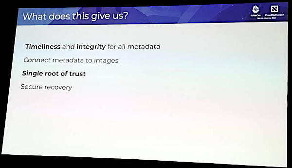 TUFによってソフトウェアが最新であり、真正であることを確認できる