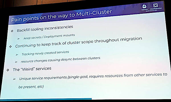 マルチクラスター移行に関する問題点