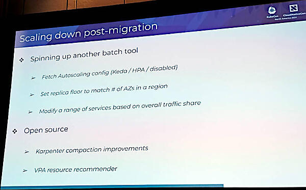 移行後のクラスターのスケールダウンに関する解説