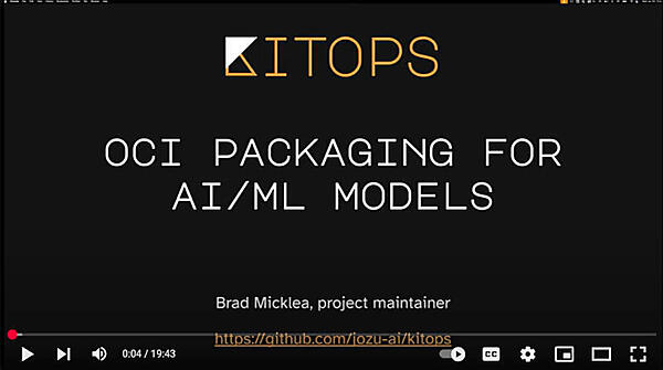 KitOps：機械学習のためのOCIに準拠したパッケージング」というタイトル