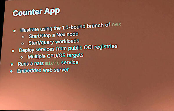 カウンターを上げていくデモアプリケーションを説明