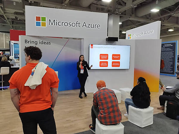 Microsoftのブース。ここもあまり人気がない