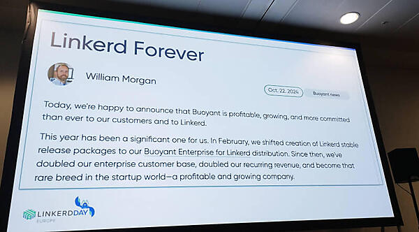 オープニングの挨拶ではBuoyantのCEO、William Morgan氏が登壇