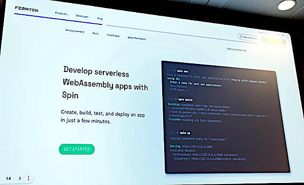 最初に挙げたのはMicrosoftのOBが起業したFermyonのSpin