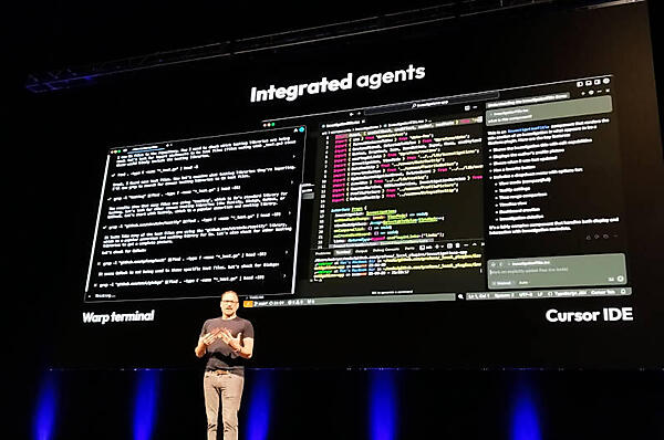 AIのパートを担当したMatt Ryer氏。ここには写っていないがデモはCyril Tovena氏が担当だ