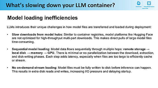 LLMについてもモデルハブからのダウンロードやシーケンシャル処理などに課題がある