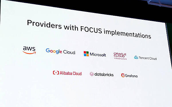 3大クラウドに加えてOracle、Tencent、Alibaba、Databricks、Grafana LabsなどがFOCUSを実装