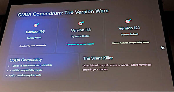 利用するCUDAのバージョンが異なることで多くの問題が発生する