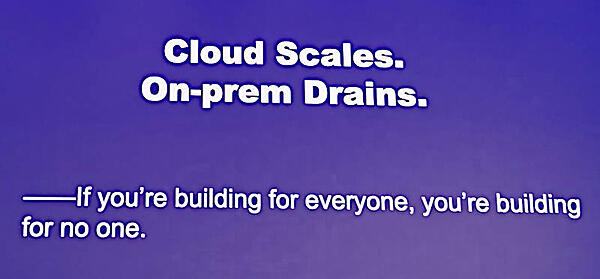 クラウドはスケールできるが、オンプレミスは死に絶えていく