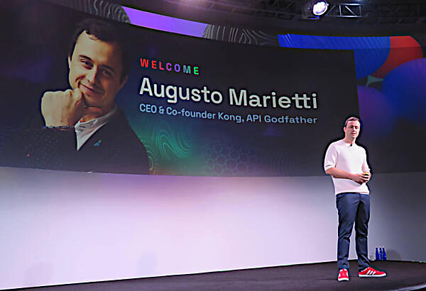 キーノートに登壇したCEO兼共同創業者のAugusto Marietti氏
