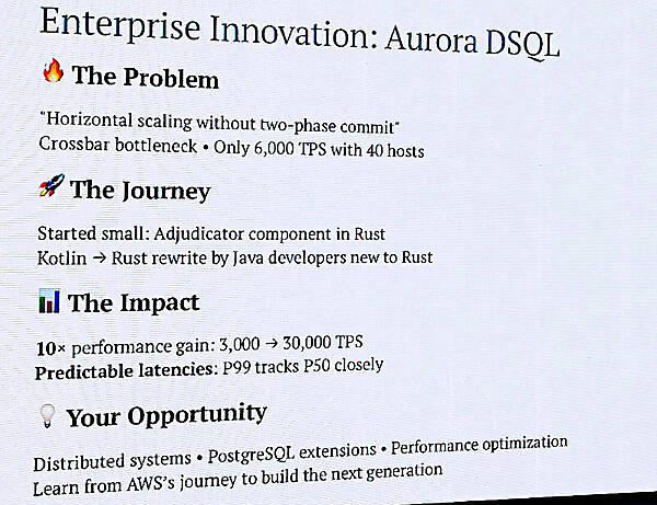 AWSのAuroraを紹介。100％Rustで書かれた分散SQLサーバー