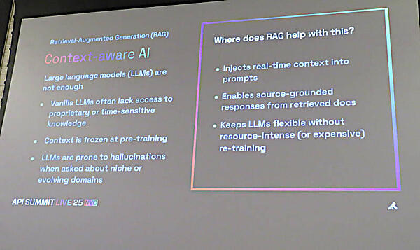 RAG＝Context-aware AIであると紹介