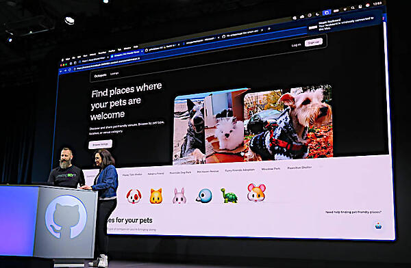 デモではサンフランシスコでペットを連れていけるカフェとペットシッターを探すアプリを使用