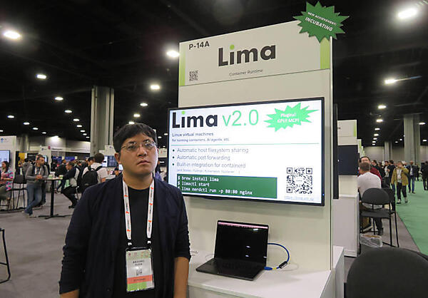 NTTの須田瑛大氏が開発するLimaのプロジェクトブース