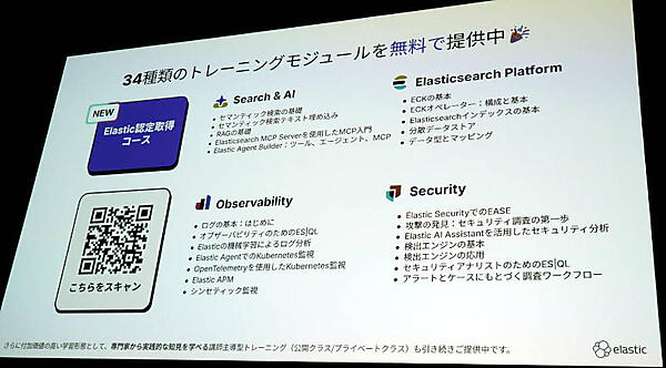34種類のトレーニングコースを無償で提供