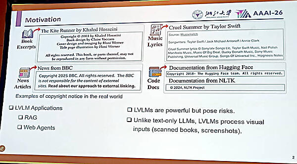 大規模ビジョン言語モデルで使われる著作物にはさまざまな著作権表示が行われている