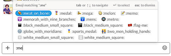 絵文字の候補画面