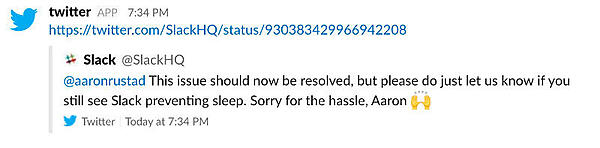 Twitterアプリの通知例