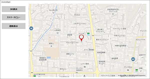 松山市道後近辺にピンが立っている