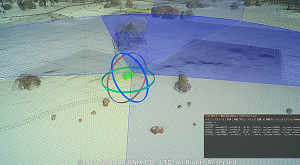 キャラクター（中央）の視覚